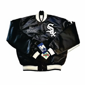 Chaqueta Universitaria de Béisbol con Logotipo Personalizado, para Unisex, de Lana, Cuero y Satén, para Equipos Deportivos - Product Image 1