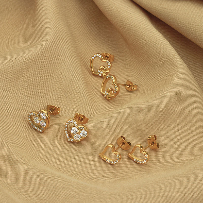Earrings Sweet Hypoallergenic Stud Earrings Heart