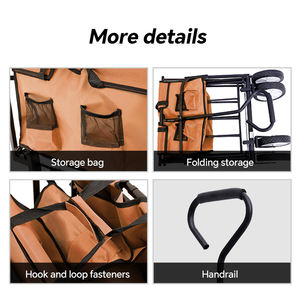 STARRYHEART Chariot de jardin utilitaire pliable d'une capacité de 220lb avec de grandes roues de plage tout-terrain - Product Image 5