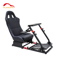 Chaise de jeu avec simulateur de course pliable compatible avec PS4 PS5, équipée d'un volant pour une expérience de course immersive