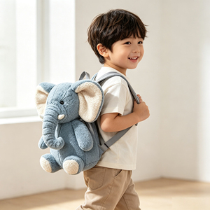Zaino Peluche Animale <span class=keywords><strong>Elettrico</strong></span> Koala <span class=keywords><strong>Elefante</strong></span> con Orecchie Mobili e Musica, Borsa a Tracolla per Bambini, Simpatico Animale di Peluche - Product Image 5
