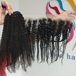 Extensions de cheveux humains vierges bouclés crépus à clipser, cheveux bruts, double trame, noir naturel pour femmes noires - Product Image 2