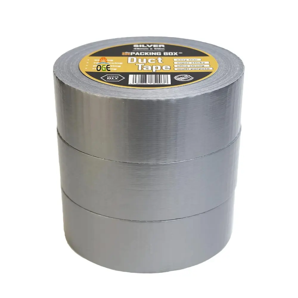 Nature Rubber Glue High Quality 11mil Heavy Duty Custom Decorative 72mm Grey Cloth Duct Tape