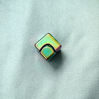 Spinner de doigt en métal en forme de cube, Toupies de décompression, Jouets anti-anxiété, Fidget spinner manuel, Jouets de décompression, Flipo Flip, Jouets d'extérieur