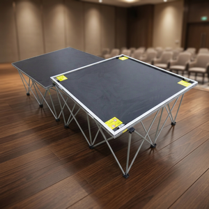 เวทีพกพาแบบพับได้ โครงอะลูมิเนียม สีดำ สำหรับคอนเสิร์ต โบสถ์ งานแต่งงาน - Product Image 2