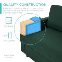 Canapé convertible moderne en tissu, trois places, extensible, avec cadre décoratif peint à l'huile, élégant pour salon - Grande Vente