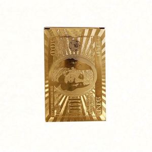 Custom Golden Poker <b>Table</b> Games High Quality Waterproof Gold-Foil Plated Playing <b>Cards</b> - Product Image 5