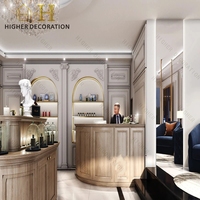 Vitrine de présentation de parfums de luxe classique européenne pour boutique de parfums