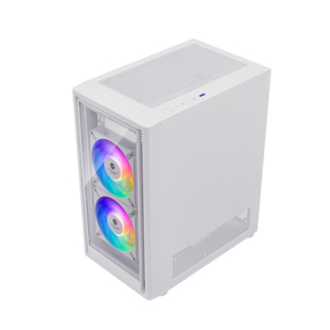 ABS + panneau en verre trempé boîtier d'ordinateur plaque arrière routage des fils, châssis d'ordinateur de bureau <span class=keywords><strong>blanc</strong></span> - Product Image 6