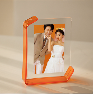 Acrylic hình chữ L sáng tạo pha lê <span class=keywords><strong>DIY</strong></span> Khung ảnh với máy tính để bàn đứng hai mặt hiển thị & tùy chỉnh thiết kế - Product Image 5