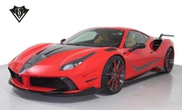 Kit carrosserie large en fibre de carbone humide (FRP) pour Ferrari 488 GTB Spider : pare-chocs, capot et spoiler – Amélioration pour 488 GTB Spider