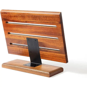 Support à couteaux magnétique en bois de grande taille, double face, avec support pour couteaux en bois et couteaux japonais - Product Image 3