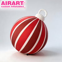 Ballon de Noël gonflable, décoration de plafond, sphère miroir gonflable pour fête de Noël/ornement de magasin/centre commercial, boule de Noël gonflable