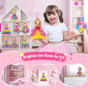 Tự làm giấy thủ công nghệ thuật <span class=keywords><strong>Kit</strong></span> Poke công chúa vải trong vui vẻ nghệ thuật hoa nhấn poking <span class=keywords><strong>Kit</strong></span> cho thanh thiếu niên mới bắt đầu trẻ em - Product Image 2