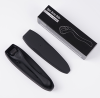 Système de Dermaroller Personnalisé avec Logo 0,5 mm 1 mm 1,5 mm Titane Noir Mat pour la Repousse des Cheveux et de la Barbe, et le Blanchiment