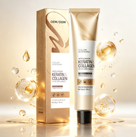 Coloration capillaire professionnelle à la kératine et au collagène, crème colorante permanente pour cheveux, effet longue durée, couvrance des cheveux gris et blancs