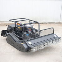 Livraison gratuite, tondeuse à gazon télécommandée Euro 5 CE EPA, tondeuse robotisée multifonctionnelle à moteur diesel, tondeuse robotisée pour pentes raides de 1200 mm