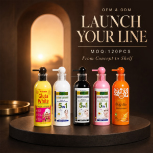 <span class=keywords><strong>Lait</strong></span> Corporel Hydratant Éclaircissant Gluta Magic Acide AHA 500ml, Forte Lotion Corporelle Blanchissante à la <span class=keywords><strong>Vitamine</strong></span> <span class=keywords><strong>C</strong></span> pour Adultes Or - Product Image 4