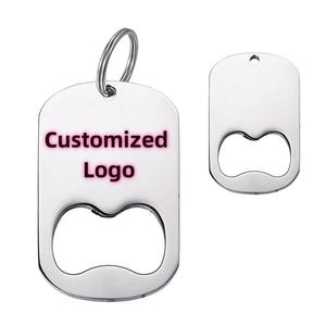 Décapsuleur en métal avec logo personnalisé, porte-clés multifonctionnel en acier inoxydable, porte-clés personnalisé avec fonction décapsuleur - Product Image 3