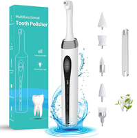 Polisseuse à dents dentaire Polisseuse à dents électrique professionnelle 3 pâtes à polir 5 têtes de brosse 5 modes de vitesse et chargement USB