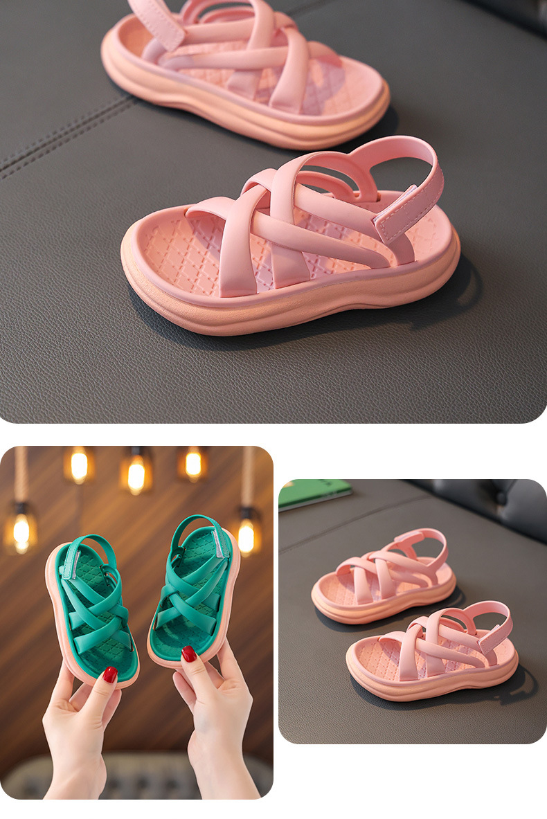 Fashionable Sandals for Teens PVC Rubber Summer Sandals for Kids Girl Shoes