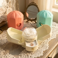 Unique Design Angel Wings Double Door Jewelry Organizer Case Base Pull-out Drawer Premium Eternal Rose Box Empty