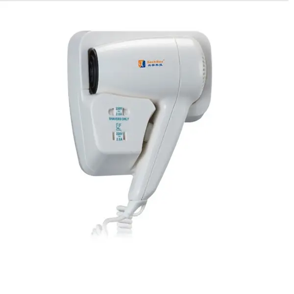 Professional Wall-Mounted Hair Dryer for Hotels Electric Ionic Plastic Concentrator Nozzle for Household Use