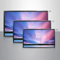 Écran tactile capacitif multi-touch 10 points de 55 pouces, anti-reflet, support mobile, écran LCD numérique interactif, tableau blanc intelligent, panneau plat DVI