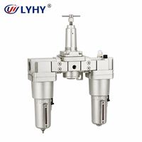 Unité de traitement d'air LYHY GNAC Series, filtre-régulateur-lubrificateur pneumatique en aluminium 1/8'1/4'3/4'3/8'1/2'1