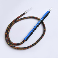 Vente en gros haut de gamme trois couleurs Silicone Hookah Pipe longue poignée souple souple extensible boîte de nuit Bar tuyau