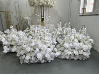 IFG Groothandel Zijde Kunstmatige Zuiver Witte Bloemloper voor Bruiloft, Thanksgiving, Feest, Huisdecoratie - Handgemaakt