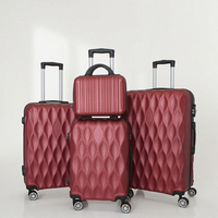 Valise Trolley à Roues Universelles en ABS Personnalisable par le Fabricant, 12/20/24/28 Pouces, avec Fermeture Éclair Extensible, Homologuée TSA, pour Embarquement, à Roulettes