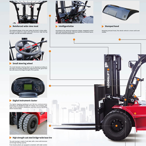 Montacargas Diésel de 5 Toneladas con Motor Xichai, Automático, con Desplazador Lateral, Montacargas Diésel 5t - Product Image 6