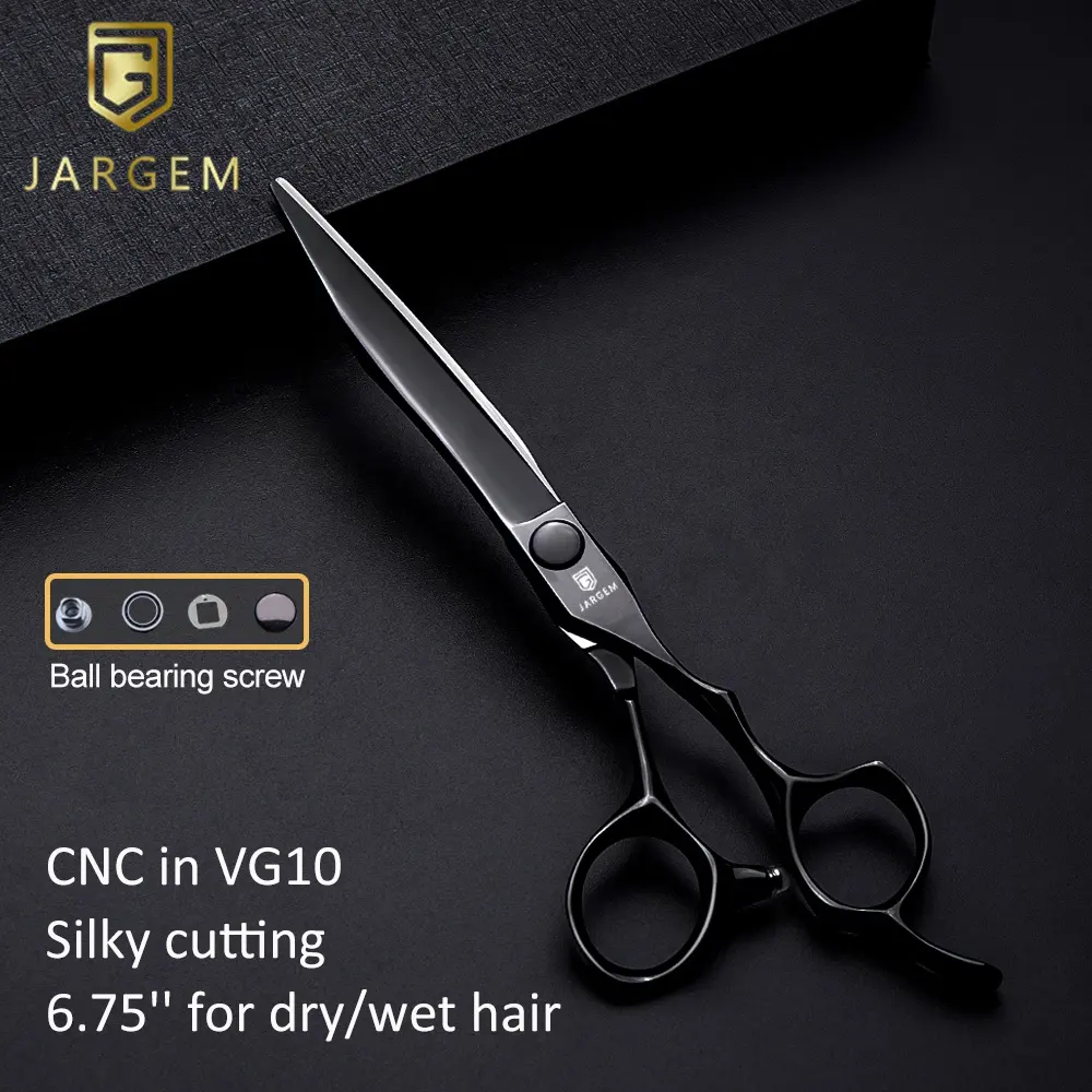 CNCブレードはさみ理髪VG10スチールヘアカットはさみ6.75インチプロフェッショナルヘアはさみ