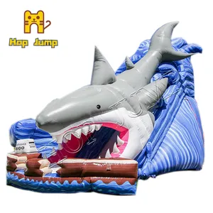 Sân Sau Công Viên Nước Trò Chơi Trượt Nước Khổng Lồ Kích Thước Inflatable Shark Trượt Nước Cho Trẻ Em