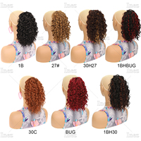Extension de queue de cheval à cordon de 10 pouces pour femmes noires Extensions de cheveux de queue de cheval bouclés avec ajustement sécurisé pour un usage quotidien facile