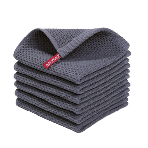 Chiffon de cuisine en nid d'abeille avec logo personnalisé, torchon absorbant l'eau, chiffon de nettoyage, serviette de cuisine carrée - Product Image 1
