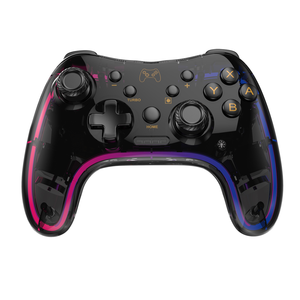 จอยสติ๊กเกมแบบใสสวิตช์ไร้สายพร้อมไฟ RGB สำหรับ Android <span class=keywords><strong>iOS</strong></span> PC ตัวควบคุมการเล่นเกม - Product Image 3