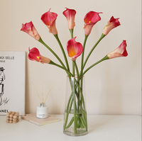 Vente en gros 70cm Grandes fleurs artificielles PU Real Touch Calla Lily artificielle pour la décoration intérieure