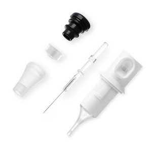 Aiguille de cartouche de microblading blanche pour encre permanente avec anneau en caoutchouc silicone élastique de haute qualité, compatible avec la machine universelle - Product Image 6