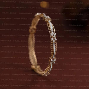 Ladies Exclusive Fine <b>Bangles</b> Ethnic Fashion Brand Classic Diamond 14Kt 3.60ct IGI Certified Luxury <b>Gold</b> Plating <b>Rose</b> <b>Gold</b> - Product Image 4