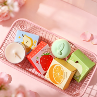 Ensemble de bougies aromatiques en céramique en forme de gâteau, cristaux, huiles essentielles, faites à la main, respectueuses de l'environnement, longue durée, Diwali, maison