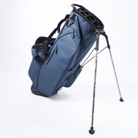 Sacs de golf ASL GOLF OEM avec logo personnalisé, noir et bleu marine, en cuir PU imperméable, sac de golf junior