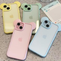 Coque de téléphone anti-chute en forme d'oreilles de Mickey Mouse 3D pour iPhone 12 13 14 15 16 Plus 17 Promax