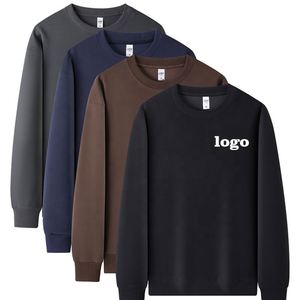 <b>Black</b> Blank Hoodies Men <b>Crew</b> <b>Neck</b> Oversized Custom Pullover <b>Sweatshirts</b> Standard - Product Image 1