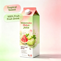 Fabriekslevering 1L doos drank 100% verse natuurlijke watermeloen en Hami-meloen gemengde fruitsap
