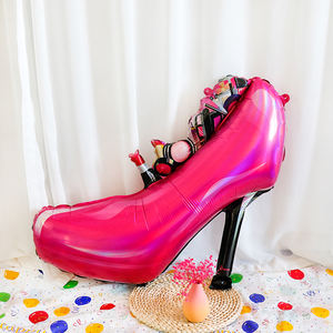 Princesse filles feuille ballons nouveau personnage <span class=keywords><strong>de</strong></span> dessin animé Latex ballon chaussures à talons hauts hélium ballon <span class=keywords><strong>fille</strong></span> fête d'anniversaire fournitures - Product Image 5