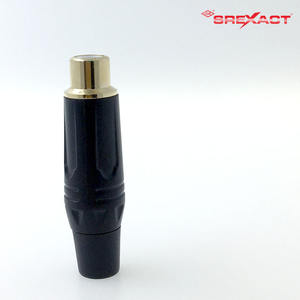 Conectores hembra RCA de audio profesional Contacto de cobre chapado en oro Bota negra nominal 30A - Product Image 4