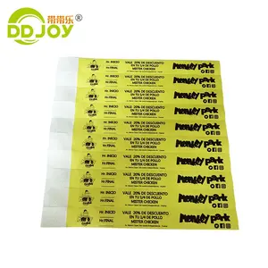Holiday Decoration Wholesale Security Disposable Cheap Full Color Event Party VIP Custom Wristband Entry Tyvek