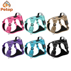 Petop OEM Özel Tasarım Evcil Hayvan Tasması Lüks Köpek Tasma Seti Yumuşak Çekişsiz Köpek Yeleği Tasması, Orta Boy Köpekler için Tasma ve Tasma Seti - Product Image 1